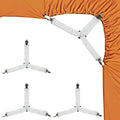 4PCS Bed Sheet Straps with Metal Clips, Adjustable Elastic Fitted Sheet Holders by Unknown