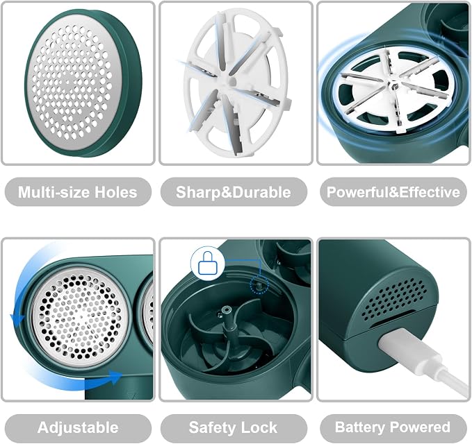Fabric Shaver, Dual Motor Electric Lint Shaver - Image 8