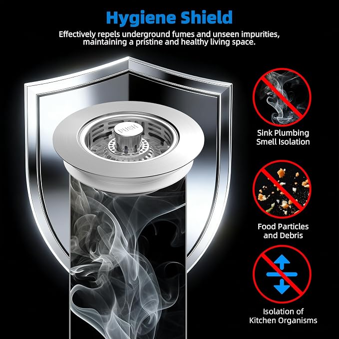 Hibbent 2 PCS Metal Kitchen Sink Drain Strainer & Stopper, Stainless Steel - Image 8