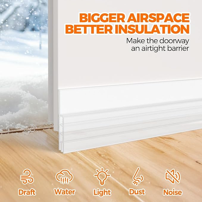 Holikme Weather Stripping 41 inch Under Door Draft Blocker Door Seal | Strong - Image 2