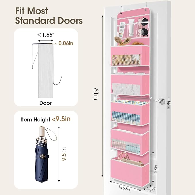 1Pack Over The Door Organizer Large Capacity Hanging Storage Room Organizer - Image 2