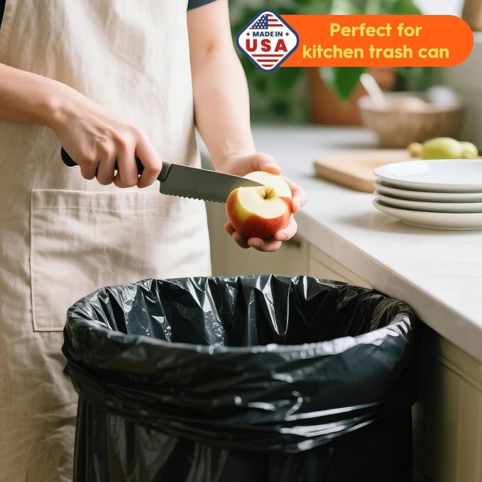 Delxo 55-60 Gallon Trash Bags, 38×58' Large Black Garbage Bags | 0.9 Mil Trash - Image 7