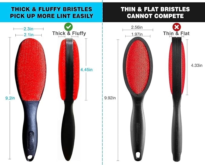 4-Pack Red Color Velvet Lint Brush - Image 3