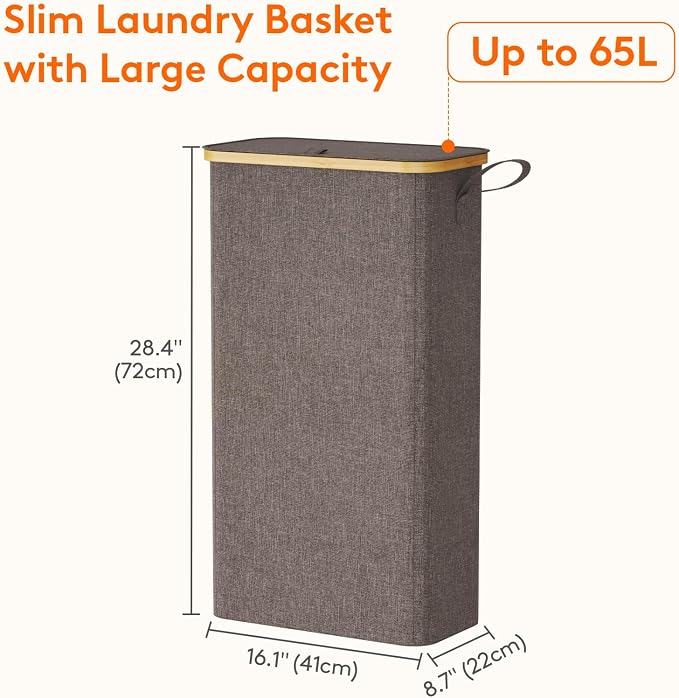 Lifewit 65L Slim Laundry Hamper - Image 3