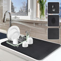 Dish Drying Mat for Kitchen Counter, Non-slip Drying Mat for Coffee Machine by Etomiel