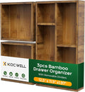 KOCWELL Bamboo Desk Drawer Organizer by KOCWELL