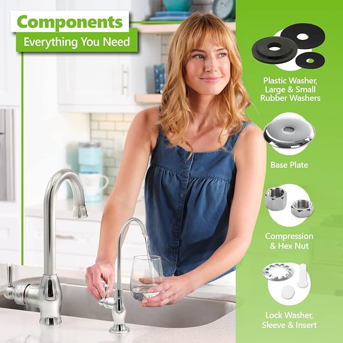 Express Water Deluxe Chrome Faucet, RO System Compatible | Coke-Shaped Faucet - Image 3
