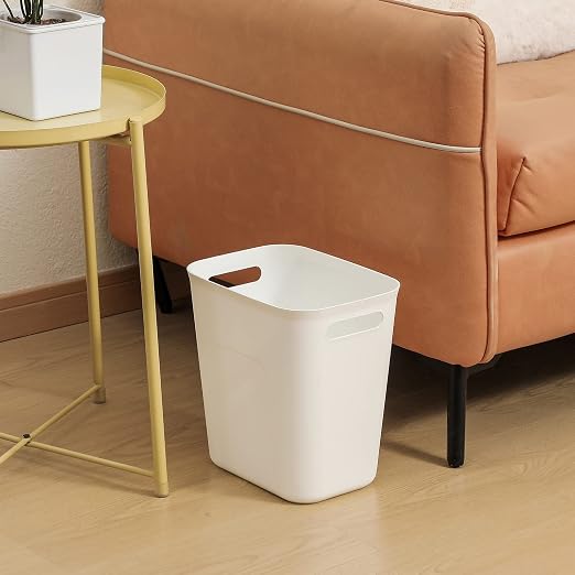 Plastic Small Bathroom Trash Can Wastebasket, 3.5 Gallon, 2 Pack | Compact - Image 2