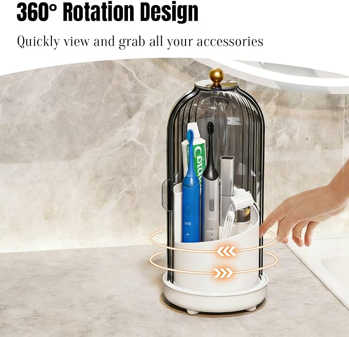JEESA Dustproof Toothbrush Holder Organizer - Image 4