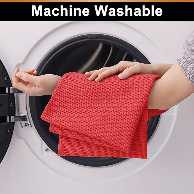 Homaxy 100% Cotton Waffle Weave Dish Cloths, 6 Pack - Image 7