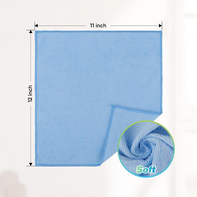 HOMEXCEL Microfiber Cleaning Cloth, 24 Pack Cleaning Rags - Image 2