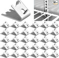 32 Pieces 920158 Freezer Shelf Clip,Stainless Steel Shelf Clip for Refrigerator,Freezer Cooler Shelf Support,Replacement Shelf Square Buckles Clips