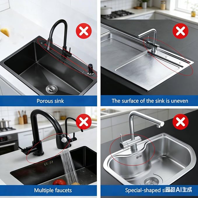 Kitchen Sink Splash Guard Gen2-30" x 6'' Silicone Sink Mat Splash Guard fit - Image 6