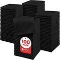 Orighty Washcloths Bulk, 100 Pack Microfiber Face Towels, 12x12 Inch Black by AllRightinOrighty