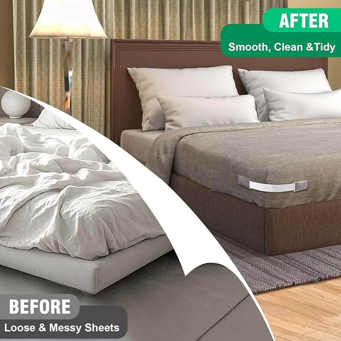 Bed Sheet Holders for Corners, No More Loose Sheets, Easy Installation for Any - Image 5