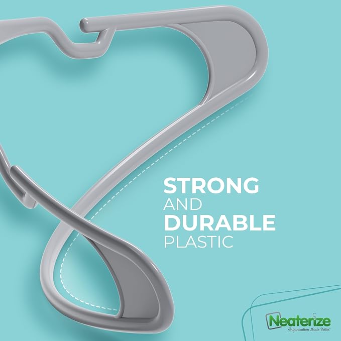 NEATERIZE Clothes Hangers Plastic 100 Pack - Image 6