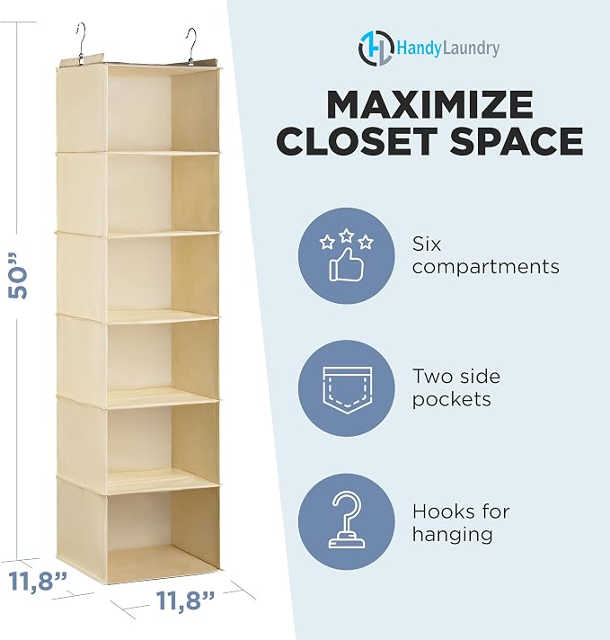 Handy Laundry Hanging Closet Organizer - Image 2