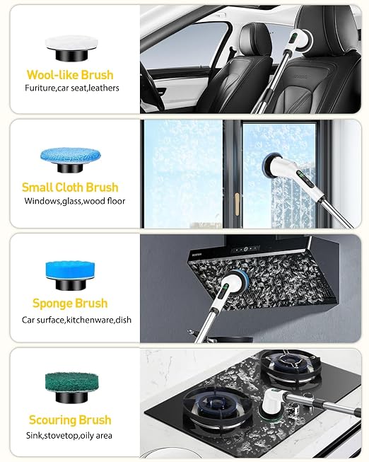 Electric Spin Scrubber for Bathroom, Shower Scrubber - Image 5