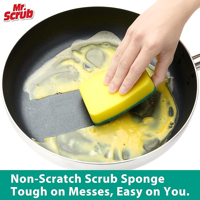 Mr. Scrub Sponges Kitchen Scrub Dish Sponge Scouring Pad, 48 Pack Cleaning - Image 3
