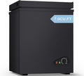 TABU 7.0 Cubic Feet Chest Freezer, Compact Top Opening Deep Freezer with 7 Level Adjustable Thermostat & Removable Basket, Low Noise, Freestanding (Black, 7.0 Cu.Ft.)