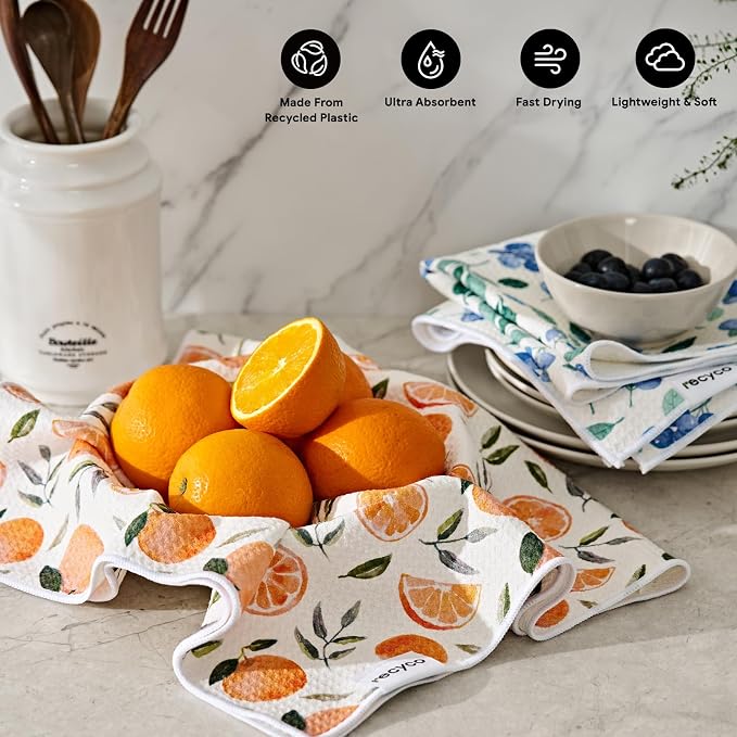 RECYCO Waffle Kitchen Towel Set of 2 - Image 3