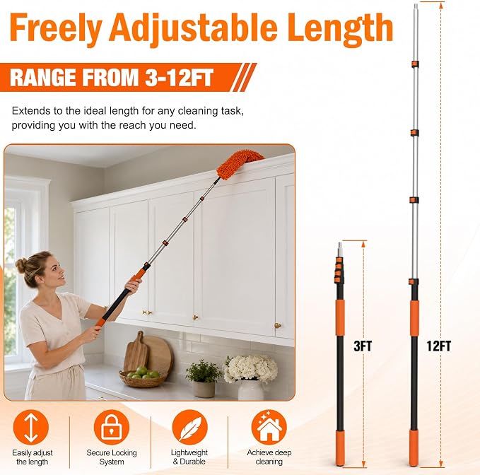 LAANPOLE 20FT High Reach Duster Cleaning Kit - Image 6