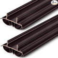 Pushglossy 2 Pcs 36" Kerf Door Sweep Double Bubble Kerf Brown | 1-3/4" Wide by Pushglossy