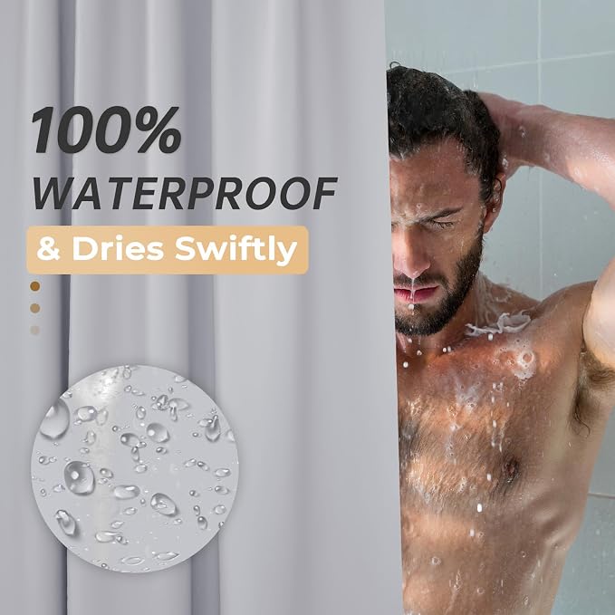 AmazerBath Stall Shower Curtain 36x72, Heavy Duty Plastic - Image 5