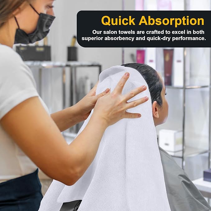 Salon Towels 24 Pack, Super Soft Microfiber Hand Towel | Highly Absorbent - Image 4