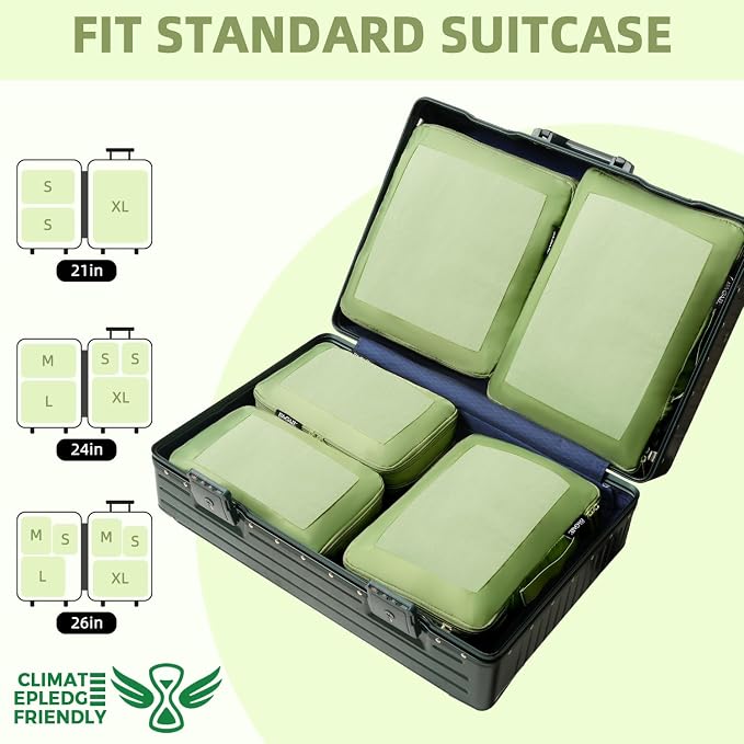 BAGAIL 4 Set/6 Set/8 Set Compression Packing Cubes Travel Accessories - Image 7