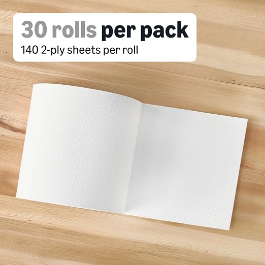 Amazon Basics 2-Ply White Adapt-a-Size Kitchen Paper Towels, Individually - Image 4