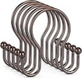 Shower Curtain Hooks, Stainless Steel Shower Curtain Hangers, Metal Shower by Goowin