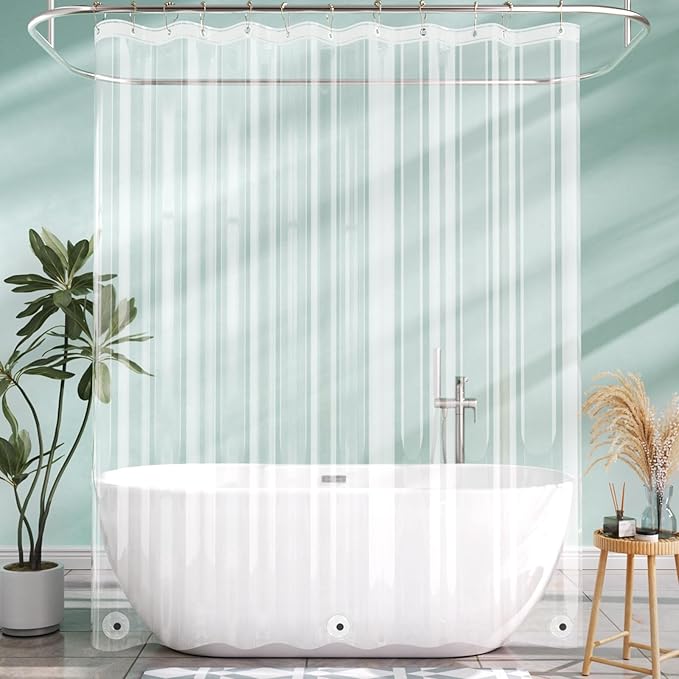 AmazerBath Shower Curtain Liner 80 Inches Long by AmazerBath