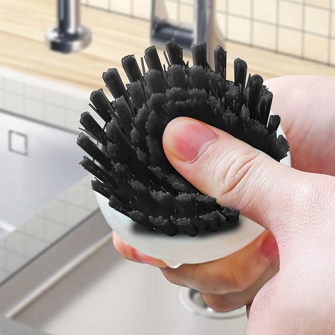 Dish Scrub Brush, Ergonomic Grip Palm Brush, Kitchen Scrub Brushes - Image 4