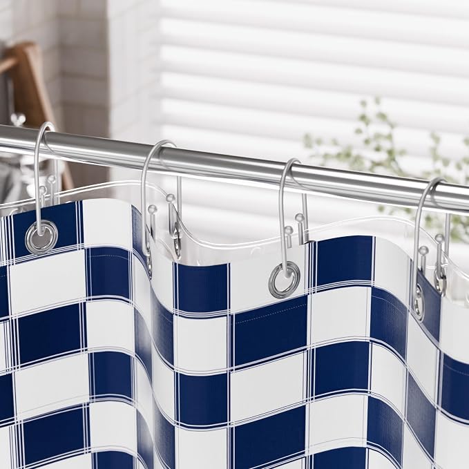 AmazerBath Shower Curtain Hooks, Space Sliver Shower Curtain Rings Rust Proof - Image 7
