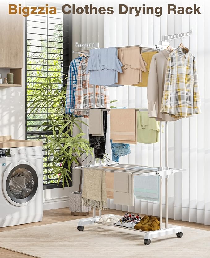 Bigzzia Clothes Drying Rack Folding - Image 4