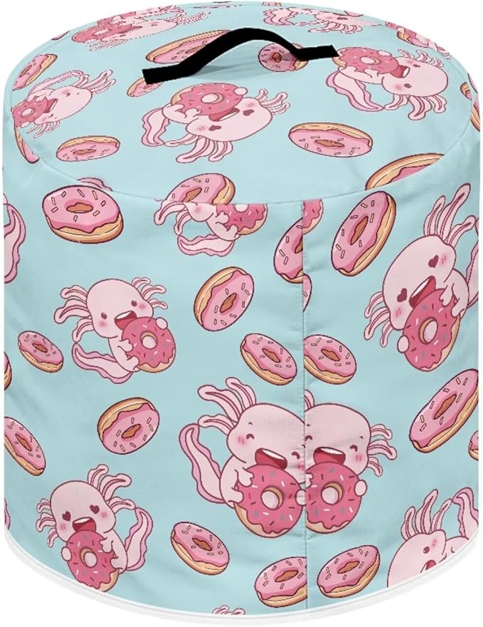 Axolotl Kitchen Appliance Covers, Dust Cover for 6 qt Air Fryer & Pressure Cooker Kitchen Appliance Accessories with Storage Pockets, Machine Washable