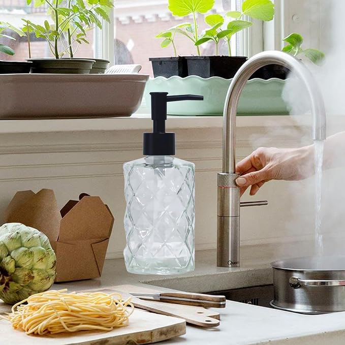 YYTSGG Crystal Clear Glass Soap Dispenser - Image 5