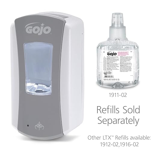 GOJO LTX-12 Touch-Free Foam Soap Dispenser Gray/White 1200mL 1ct - Image 4