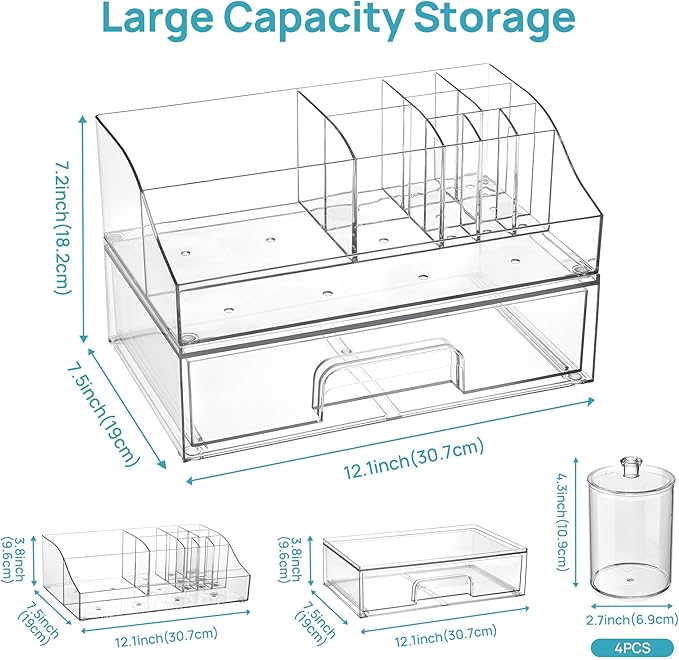 Vtopmart 6 PCS Bathroom Countertop Organizer Sets - Image 5