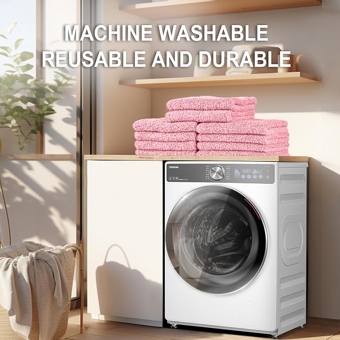 10 Pack Premium Washcloths, Highly Absorbent and Super Soft Face Towels | - Image 7