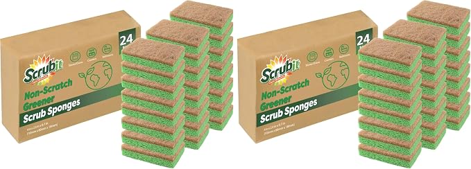 SCRUBIT 48 Pack Natural Sponges by SCRUBIT