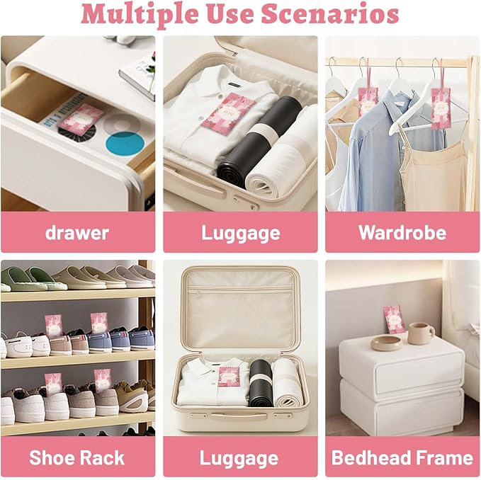 STRN Scented Sachets for Drawer and Closet, Rose Scent 14 Pack for Home - Image 5