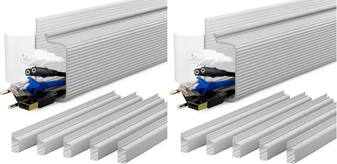YECAYE 94.2 in Cable Management Under Desk, Easy Install Adhesive Mount Cord by Yecaye