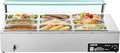 VEVOR Commercial Food Warmer, 1500W Electric Stainless Steel Steam Food Warmer with Glass Cover, 9-Pan Countertop Buffet Bain Marie with Soup & Perforated Ladles, for Catering, Restaurant & Party