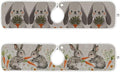 Cute Grey Bunny Carrot Daisy Sink Mat by Tatenale