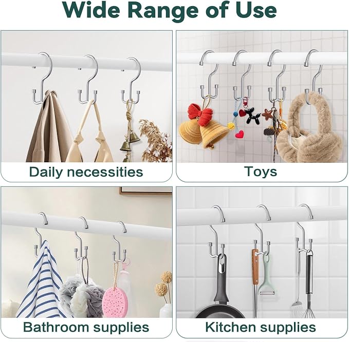Shower Curtain Hooks, Shower Curtain Rings, Durable Rust Proof Shower Curtain - Image 7