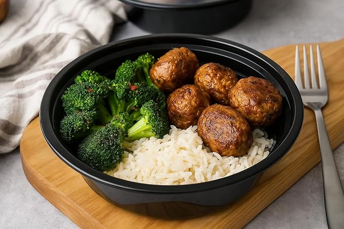 Ruthy's Outlet Meal Prep Containers with Lids, Food container bowl - BPA-Free, Stackable, Freezer & Dishwasher Safe, Reusable Food Storage for Lunch, Portion Control & Meal Prep (50 Pack, 32 oz)