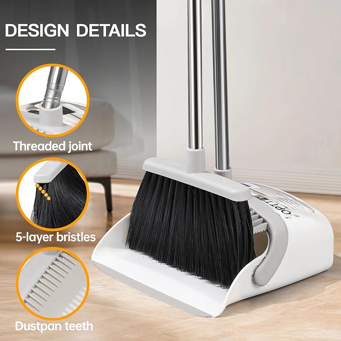 Broom with Dustpan Combo Set, Hand Broom and Dustpan Set - Image 3