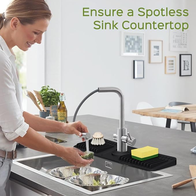 18 Inch Silicone Faucet Mat for Kitchen Sink Splash Guard – 2025 Upgraded - Image 7